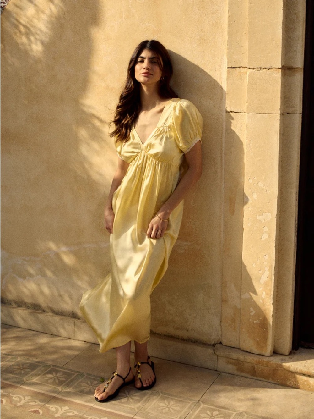 NWT 100% Silk Nightgown with Lace - If Only If
